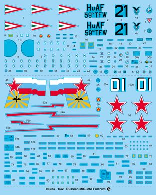 Збірна модель 1/32 винищувач МіГ-29А "Точка опори" Mig-29A Fulcrum Trumpeter 03223