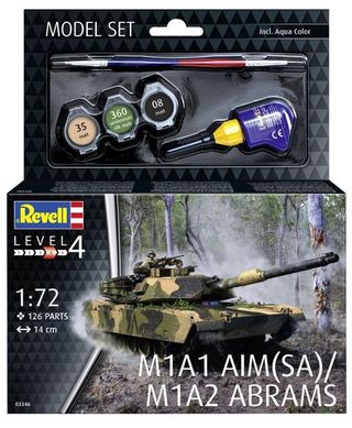 Стартовий набір 1/72 танк M1A1 AIM(SA) / M1A2 Abrams Revell 63346