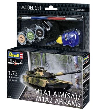 Стартовий набір 1/72 танк M1A1 AIM(SA) / M1A2 Abrams Revell 63346