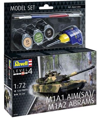 Стартовый набор 1/72 танк M1A1 AIM(SA) / M1A2 Abrams Revell 63346