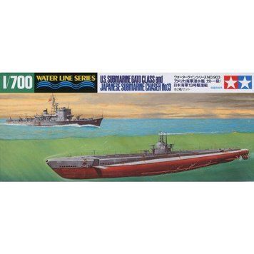 Збірні моделі 1:700 U.S. Submarine Gato Class & Japanese Submarine Chaser No.13 Tamiya 31903