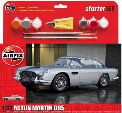 Стартовий набір для моделізму 1/32 Aston Martin DB5 Silver (Starter Set) Airfix 50089