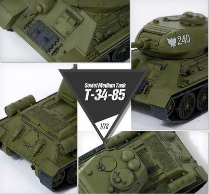 Assembled model 1:72 tank Soviet Medium Tank T-34-85 Academy 13421