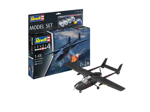 Assembled model 1/48 plane Model Set O-2A Revell 63819