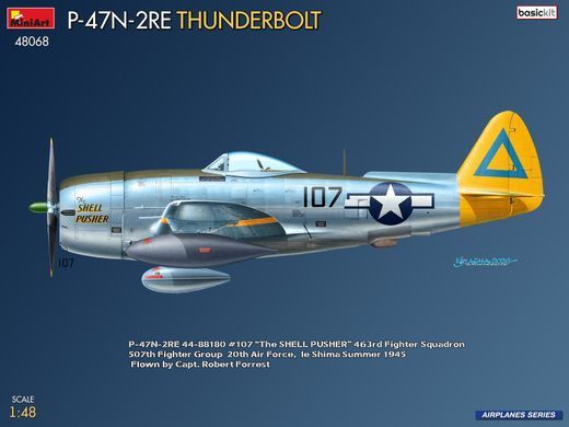 Збірна модель 1:48 літак Republic P-47N-2RE Thunderbolt (Basic Kit) MiniArt 48068
