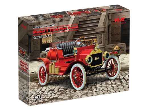 Assembled model 1/35 Model T 1914 Fire Truck, American fire truck ICM 35605