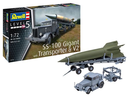 1:72 Scale SS-100 Gigant with Transporter and V2 Revell 03310