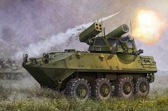 Assembled model 1/35 USMC LAV-AD anti-aircraft missile system Trumpeter 00393