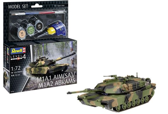 Стартовый набор 1/72 танк M1A1 AIM(SA) / M1A2 Abrams Revell 63346