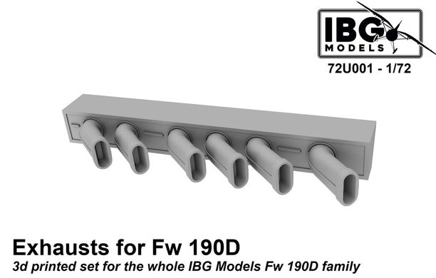 1/72 Scale Model Exhausts for Fw 190D Family IBG 72U001, In stock