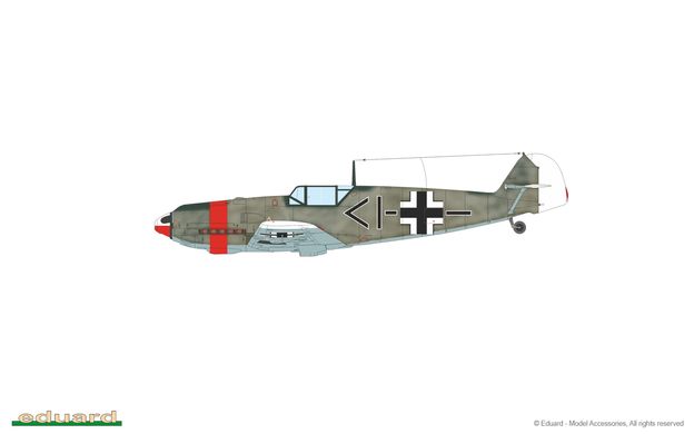 Сборная модель 1/48 германский одномоторный истребитель Bf 109E-4 Weekend Edition Eduard 84196