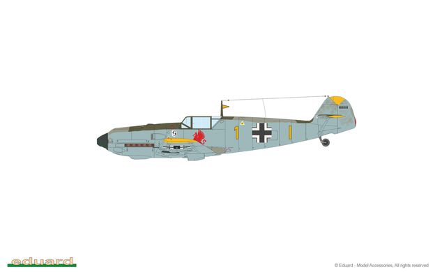Збірна модель 1/48 німецький одномоторний винищувач Bf 109E-4 Weekend Edition Eduard 84196