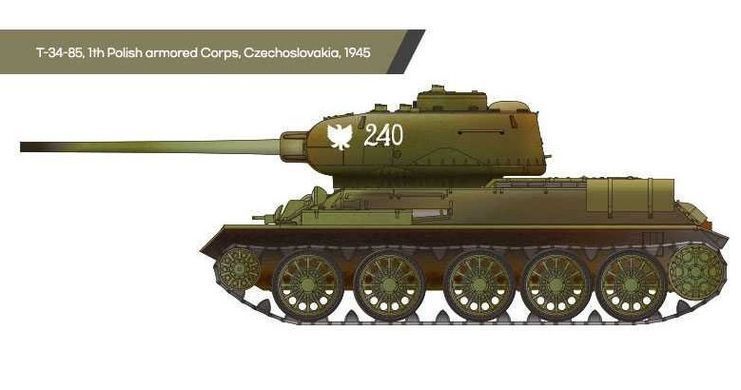 Assembled model 1:72 tank Soviet Medium Tank T-34-85 Academy 13421