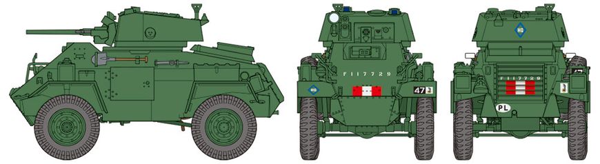 Сборная модель 1/48 Британский 7-тонный бронеавтомобиль Mk.IV Tamiya 32587