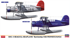 Сборная модель самолет 1/72 SOC-3 Seagull Seaplane "Battleship USS Pennsylvania" Hasegawa 02394