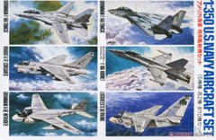 Сборные модели Самолетов U.S. Navy Aircraft Set No. 1 2 F-14 Tomcat, 2 F-18A Hornet, 2 S-3A Viking, 2 A-6E Intruder, 2 A-7E Corsair II Tamiya 78006 1: