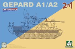 Assembly model 1/35 Gepard A1/A2 anti-aircraft self-propelled gun 2 in 1 limited edition Takom 2044x