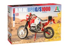 Збірна модель 1/9 мотоцикл B.M.W. R80 G/S 1000 Paris Dakar 1985 Italeri 4641