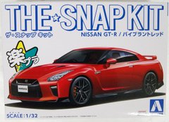 Збірна модель 1/32 автомобіль The Snap Kit Nissan GT-R Vibrant Red Aoshima 05825