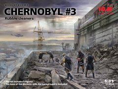 Figures 1/35 Chernobyl#3. "Cleaners" (5 figures) ICM 35903