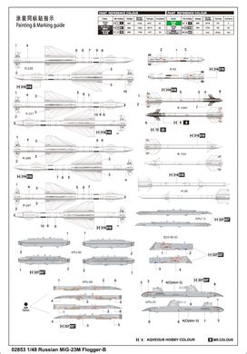 Збірна модель 1/48 винищувач МіГ-23М "Флогер-Б" Trumpeter 02853