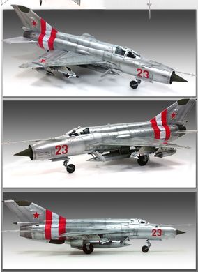 Assembled model 1/48 aircraft MIG-21MF Soviet Forces & Export Special Edition Academy 12311