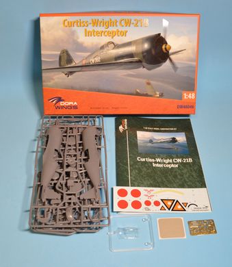 Prefab model 1/48 fighter Curtiss-Wright CW-21B Interceptor DW 48046