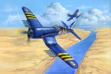 Сборная модель 1:48 самолет F4U-7 Corsair French Navy HobbyBoss 80392
