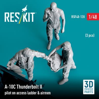 Фігури 1:48 пілот та технічний персонал A-10C Thunderbolt II (3 шт.) (3D-друк) Reskit RSF48-0120