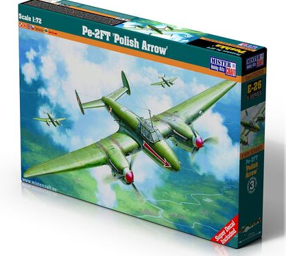 Assembled model 1/72 aircraft Pe-2FT Peshka MisterCraft E-26