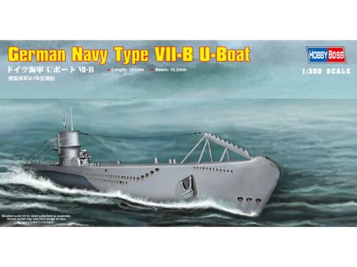 Збірна модель 1/350 підводний човен German Navy Type VII-B U-Bo Hobby Boss 83504