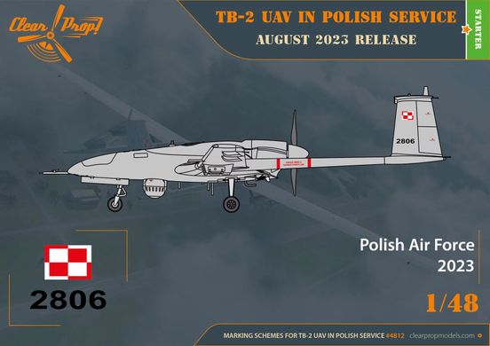Збірна модель 1/48 БЛА ТВ.2 "Байрактар" Bayraktar польська версія Clear Prop CP4812