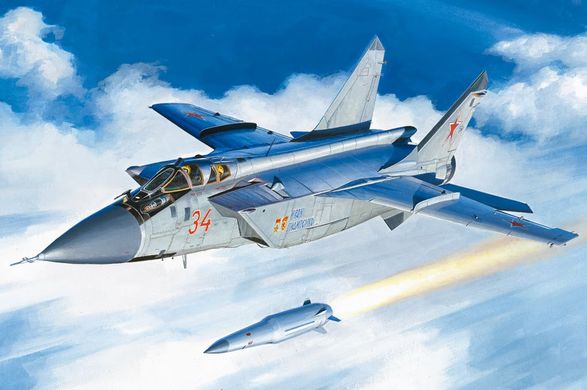 Assembled model 1/48 aircraft MiG-31BM w/ KH-47M2 Hobby Boss 81770