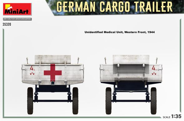 Assembled model 1/35 German cargo trailer MiniArt 35320
