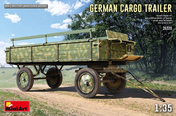 Assembled model 1/35 German cargo trailer MiniArt 35320