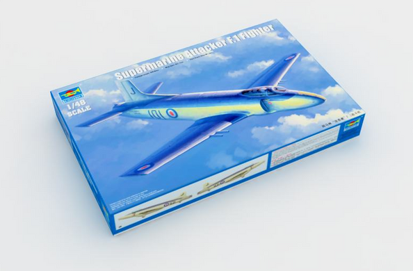 Збірна модель літак 1/48 Supermarine Attacker F.1 Fighter Trumpeter 02866