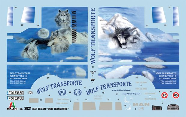 Збірна модель Man Tgx Xxl "Wolf Transporte" Italeri 3921