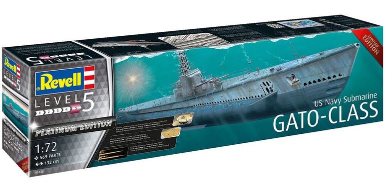 Prefab model 1:72 U.S. Navy submarine GATO-CLASS Revell 05168