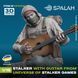 Фигура 1:16 сталкер с гитарой у костра (6,5см.) из вселенной игр STALKER SPALAH 10016