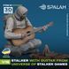 Фигура 1:16 сталкер с гитарой у костра (6,5см.) из вселенной игр STALKER SPALAH 10016