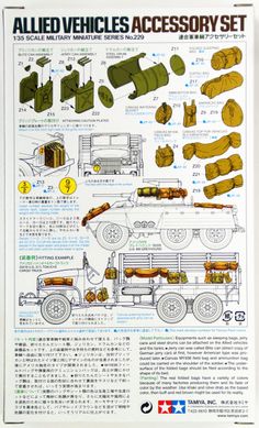 Сборная модель 1/35 набор аксессуаров для союзной техники Allied Vehicles Tamiya 35229, Нет в наличии