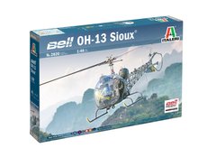 Збірна модель 1/48 транспортно-оглядовий вертоліт OH-13 Sioux Italeri 2820