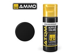 Acrylic paint ATOM Satin Black Ammo Mig 20162