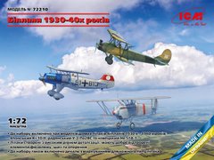 Набор сборных моделей 1/72 Бипланы 1930-1940-х годов (Не-51A-1, Ki-10-II, U-2/Po-2VS) ICM 72210