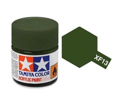 Акриловая краска XF13 зеленая (японская армия) (JA Green) 10мл Tamiya 81713