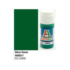 Акриловая краска зеленый глянцевый gloss Green 20ml Italeri 4669