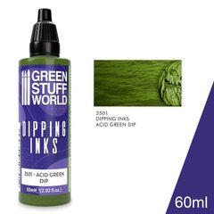 Полупрозрачные краски для получения реалистичной тени Dipping ink 60 ml - ACID GREEN DIP GSW 3501
