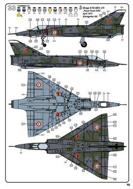 Prefab model 1/48 Mirage IIIE/RD jet Heller 35422 starter kit