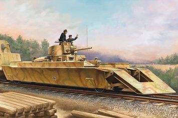 Збірна модель 1:72 бронепотяг German Panzertr&auml;gerwagen Hobby Boss 82936
