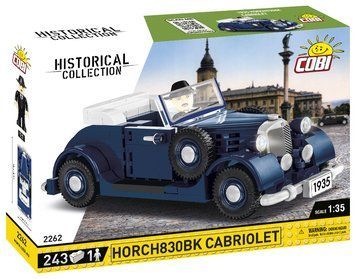 Конструктор 1/35 автомобиль HORCH830BK CABRIOLET 243EL Historical Collection COBI 2262